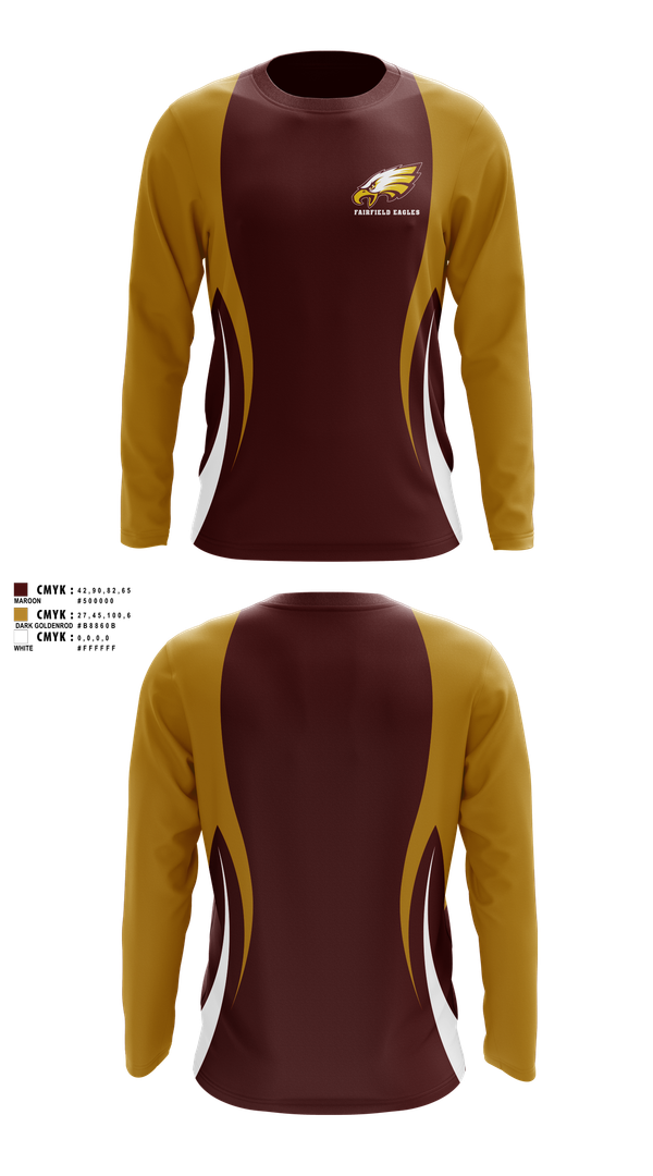 Long Sleeve Performance Shirt, Fairfield Eagles, Spirit Store, Teamtime, Team time, sublimation, custom sports apparel, team uniforms, spirit wear, spiritwear, sports uniforms, custom shirts, team store, custom team store, fundraiser sports, apparel fundraiser