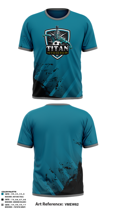 Titan Strikers FC 22139640 Short Sleeve Performance Shirt - 3
