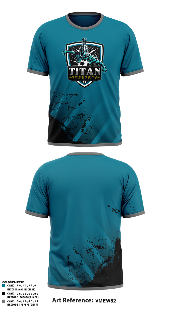 Short Sleeve Performance Shirt, Titan Strikers FC, Men's Soccer, Teamtime, Team time, sublimation, custom sports apparel, team uniforms, spirit wear, spiritwear, sports uniforms, custom shirts, team store, custom team store, fundraiser sports, apparel fundraiser