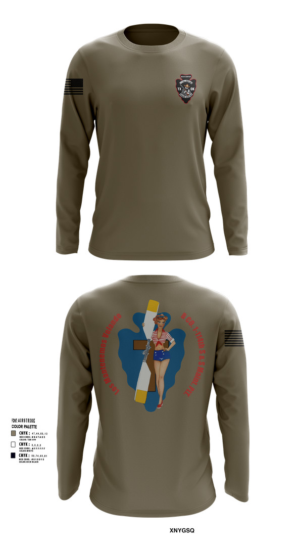 Long Sleeve Performance Shirt, B Co. 1/114th S&S, , Teamtime, Team time, sublimation, custom sports apparel, team uniforms, spirit wear, spiritwear, sports uniforms, custom shirts, team store, custom team store, fundraiser sports, apparel fundraiser
