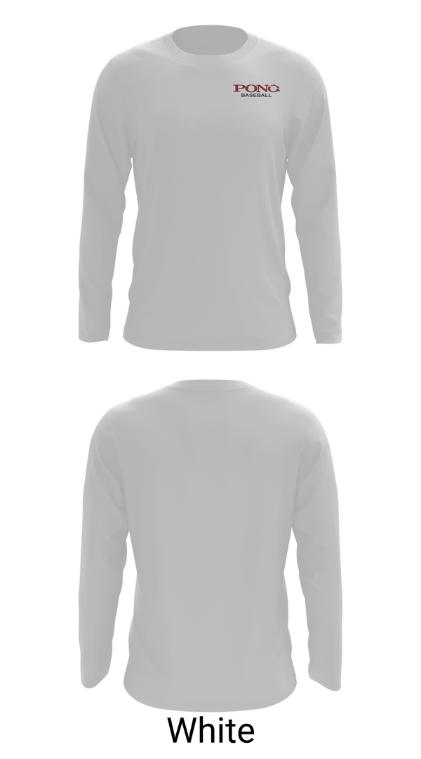 Long Sleeve Performance Shirt, Pono Baseball, Baseball, Teamtime, Team time, sublimation, custom sports apparel, team uniforms, spirit wear, spiritwear, sports uniforms, custom shirts, team store, custom team store, fundraiser sports, apparel fundraiser