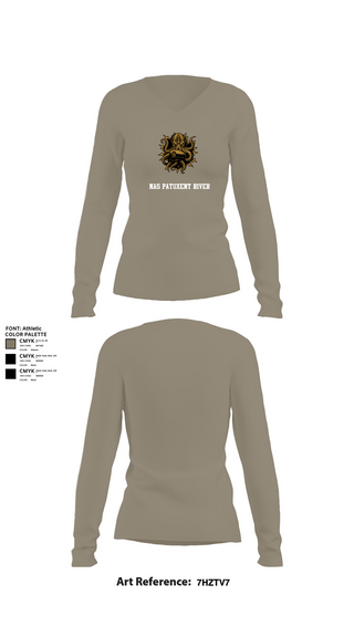 Womens Long Sleeve Vneck Shirt, NAS Patuxent River, , Teamtime, Team time, sublimation, custom sports apparel, team uniforms, spirit wear, spiritwear, sports uniforms, custom shirts, team store, custom team store, fundraiser sports, apparel fundraiser