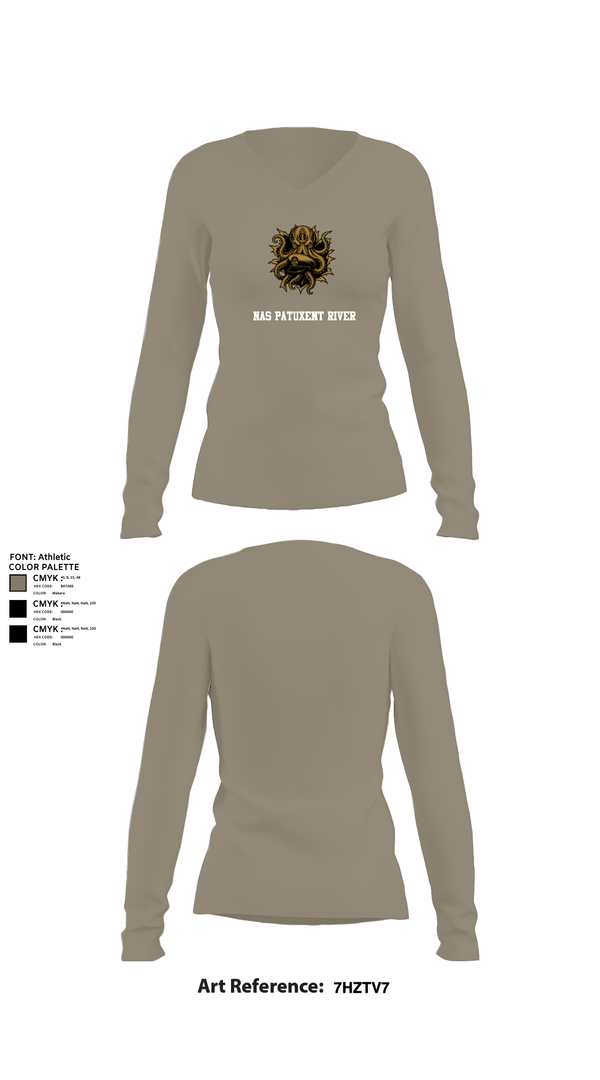 Womens Long Sleeve Vneck Shirt, NAS Patuxent River, , Teamtime, Team time, sublimation, custom sports apparel, team uniforms, spirit wear, spiritwear, sports uniforms, custom shirts, team store, custom team store, fundraiser sports, apparel fundraiser