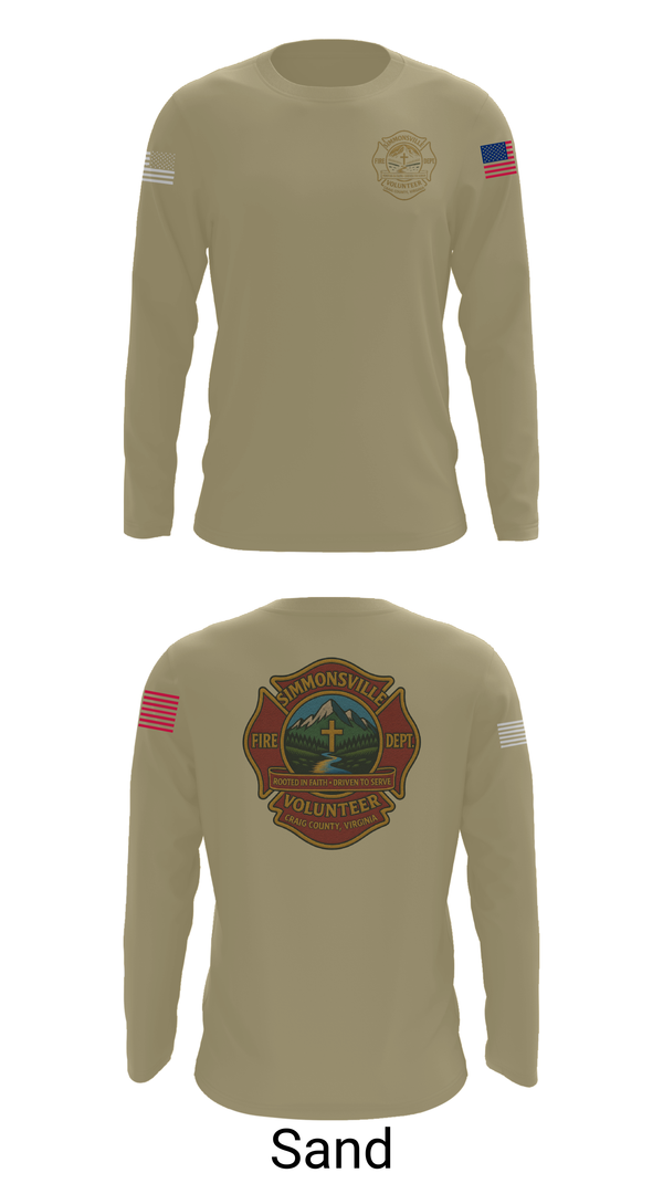 Long Sleeve Performance Shirt, Simmonsville VFD, , Teamtime, Team time, sublimation, custom sports apparel, team uniforms, spirit wear, spiritwear, sports uniforms, custom shirts, team store, custom team store, fundraiser sports, apparel fundraiser
