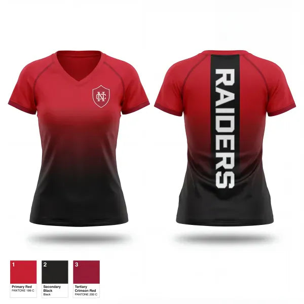 Womens Short Sleeve Vneck Shirt, North Cross School, Cross Country, Teamtime, Team time, sublimation, custom sports apparel, team uniforms, spirit wear, spiritwear, sports uniforms, custom shirts, team store, custom team store, fundraiser sports, apparel fundraiser