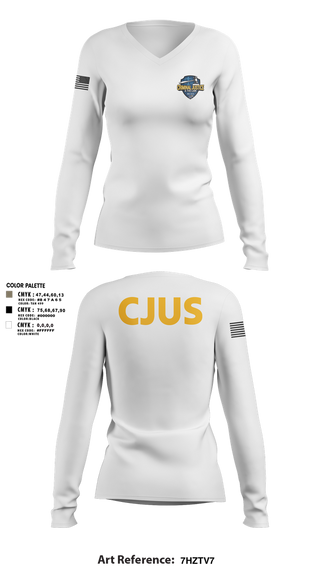 Womens Long Sleeve Vneck Shirt, CJUS, , Teamtime, Team time, sublimation, custom sports apparel, team uniforms, spirit wear, spiritwear, sports uniforms, custom shirts, team store, custom team store, fundraiser sports, apparel fundraiser