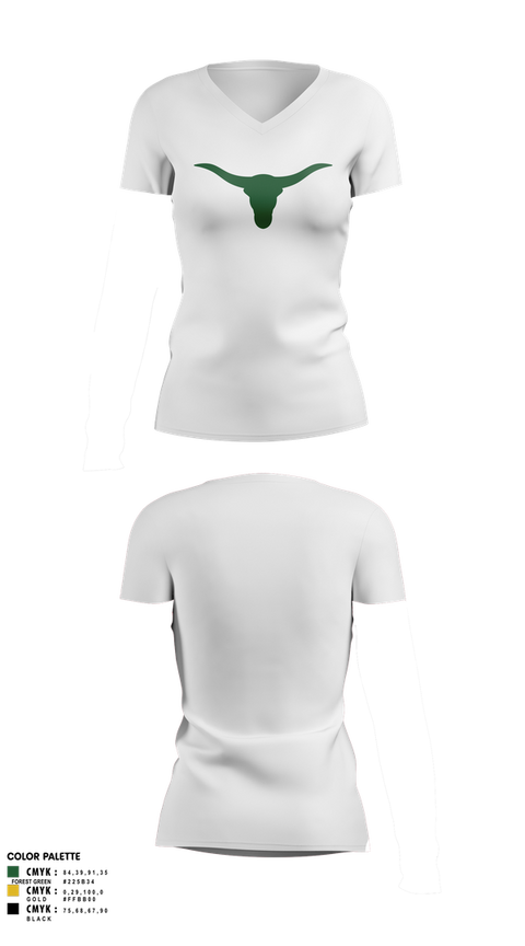 Womens Short Sleeve Vneck Shirt, Battle Mountain Longhorns, Wrestling, Teamtime, Team time, sublimation, custom sports apparel, team uniforms, spirit wear, spiritwear, sports uniforms, custom shirts, team store, custom team store, fundraiser sports, apparel fundraiser