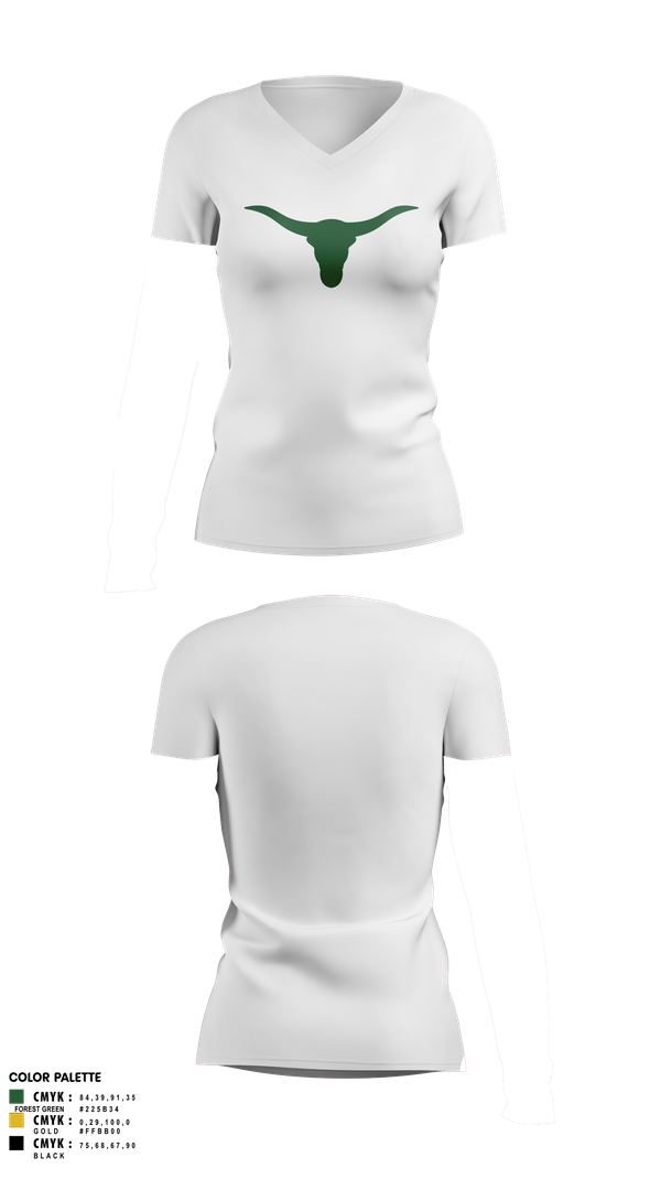 Womens Short Sleeve Vneck Shirt, Battle Mountain Longhorns, Wrestling, Teamtime, Team time, sublimation, custom sports apparel, team uniforms, spirit wear, spiritwear, sports uniforms, custom shirts, team store, custom team store, fundraiser sports, apparel fundraiser