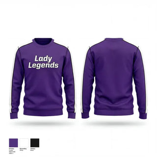 Crew Neck Sweatshirt, Lady Legends, Women's Basketball, Teamtime, Team time, sublimation, custom sports apparel, team uniforms, spirit wear, spiritwear, sports uniforms, custom shirts, team store, custom team store, fundraiser sports, apparel fundraiser
