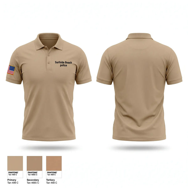 Short Sleeve Performance Polo, Surfside Beach police, Police, Teamtime, Team time, sublimation, custom sports apparel, team uniforms, spirit wear, spiritwear, sports uniforms, custom shirts, team store, custom team store, fundraiser sports, apparel fundraiser