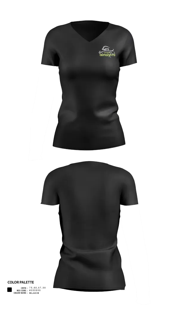 Womens Short Sleeve Vneck Shirt, Boston Banshees, Football, Teamtime, Team time, sublimation, custom sports apparel, team uniforms, spirit wear, spiritwear, sports uniforms, custom shirts, team store, custom team store, fundraiser sports, apparel fundraiser
