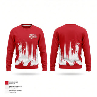 Crew Neck Sweatshirt, legends baseball, Baseball, Teamtime, Team time, sublimation, custom sports apparel, team uniforms, spirit wear, spiritwear, sports uniforms, custom shirts, team store, custom team store, fundraiser sports, apparel fundraiser
