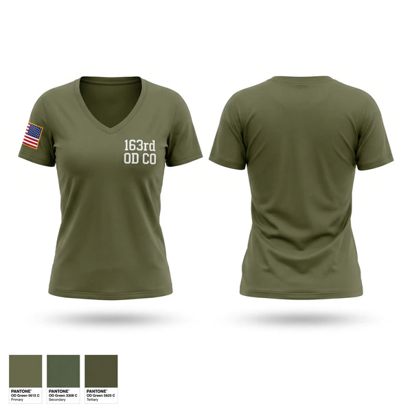 Womens Short Sleeve Vneck Shirt, 163rd OD. CO., Army, Teamtime, Team time, sublimation, custom sports apparel, team uniforms, spirit wear, spiritwear, sports uniforms, custom shirts, team store, custom team store, fundraiser sports, apparel fundraiser