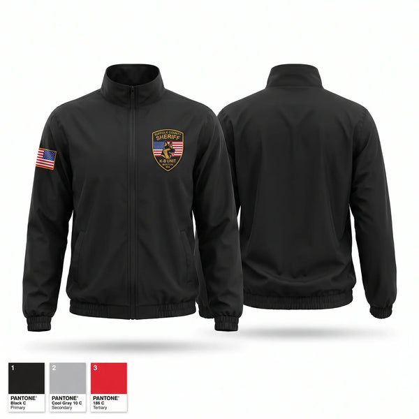 Windbreaker, Suffolk County Sheriff’s Department K9 Unit, Police, Teamtime, Team time, sublimation, custom sports apparel, team uniforms, spirit wear, spiritwear, sports uniforms, custom shirts, team store, custom team store, fundraiser sports, apparel fundraiser