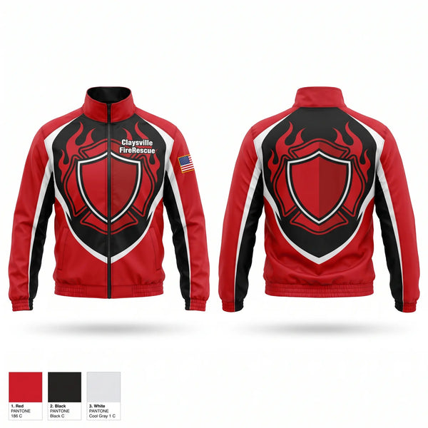 Windbreaker, Claysville Fire-Rescue, Fire Department, Teamtime, Team time, sublimation, custom sports apparel, team uniforms, spirit wear, spiritwear, sports uniforms, custom shirts, team store, custom team store, fundraiser sports, apparel fundraiser