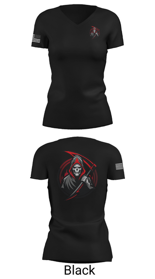Womens Short Sleeve Vneck Shirt, Reaper Platoon, Army, Teamtime, Team time, sublimation, custom sports apparel, team uniforms, spirit wear, spiritwear, sports uniforms, custom shirts, team store, custom team store, fundraiser sports, apparel fundraiser