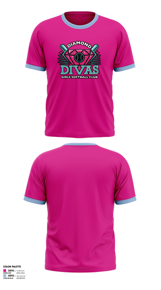 Short Sleeve Performance Shirt, AZ DIAMOND DIVAS, Softball, Teamtime, Team time, sublimation, custom sports apparel, team uniforms, spirit wear, spiritwear, sports uniforms, custom shirts, team store, custom team store, fundraiser sports, apparel fundraiser