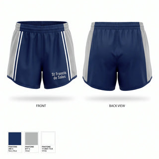 Womens Shorts, St. Francis de Sales, Cross Country, Teamtime, Team time, sublimation, custom sports apparel, team uniforms, spirit wear, spiritwear, sports uniforms, custom shirts, team store, custom team store, fundraiser sports, apparel fundraiser