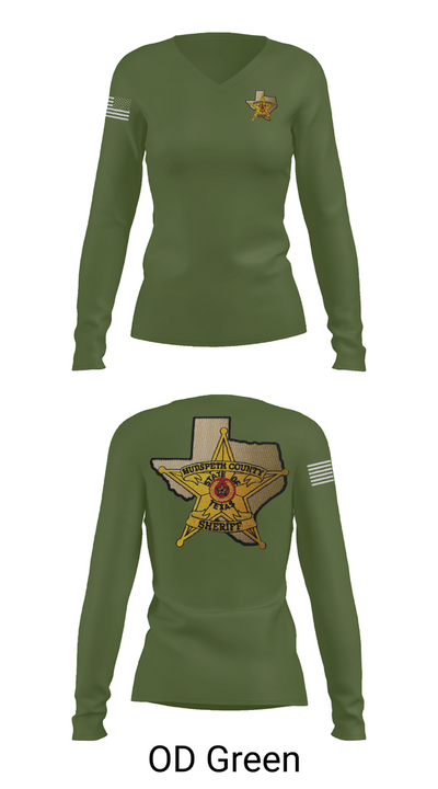 Hudspeth county sheriff office 47128359 Women's Long Sleeve V-neck Shirt - 54