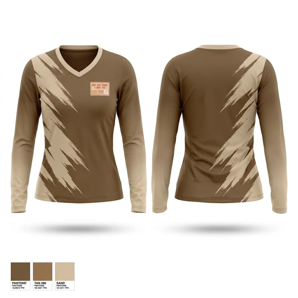 Womens Long Sleeve Vneck Shirt, Ralph’s, Cheer, Teamtime, Team time, sublimation, custom sports apparel, team uniforms, spirit wear, spiritwear, sports uniforms, custom shirts, team store, custom team store, fundraiser sports, apparel fundraiser