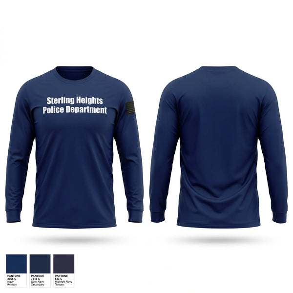 Long Sleeve Performance Shirt, Sterling Heights Police Department, Police, Teamtime, Team time, sublimation, custom sports apparel, team uniforms, spirit wear, spiritwear, sports uniforms, custom shirts, team store, custom team store, fundraiser sports, apparel fundraiser