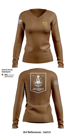 Womens Long Sleeve Vneck Shirt, Fox Co 3-10 GSAB, , Teamtime, Team time, sublimation, custom sports apparel, team uniforms, spirit wear, spiritwear, sports uniforms, custom shirts, team store, custom team store, fundraiser sports, apparel fundraiser