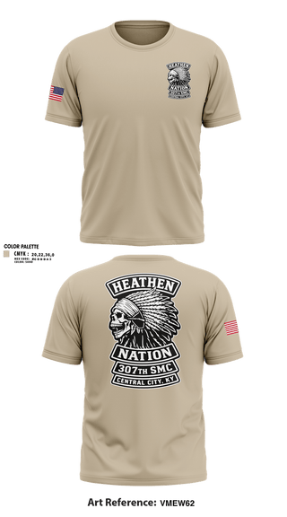 Old School Cotton Feel Shirt, 307th SMC, National Guard, Teamtime, Team time, sublimation, custom sports apparel, team uniforms, spirit wear, spiritwear, sports uniforms, custom shirts, team store, custom team store, fundraiser sports, apparel fundraiser