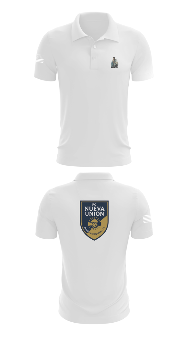 Short Sleeve Performance Polo, FC Nueva Unión, Men's Soccer, Teamtime, Team time, sublimation, custom sports apparel, team uniforms, spirit wear, spiritwear, sports uniforms, custom shirts, team store, custom team store, fundraiser sports, apparel fundraiser