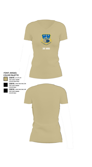 Womens Short Sleeve Vneck Shirt, 315 MSG, , Teamtime, Team time, sublimation, custom sports apparel, team uniforms, spirit wear, spiritwear, sports uniforms, custom shirts, team store, custom team store, fundraiser sports, apparel fundraiser