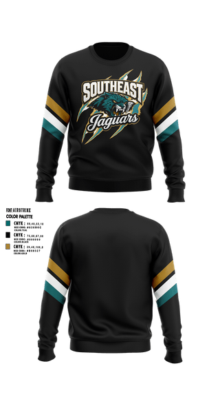 Crew Neck Sweatshirt, southeast Jaguars, , Teamtime, Team time, sublimation, custom sports apparel, team uniforms, spirit wear, spiritwear, sports uniforms, custom shirts, team store, custom team store, fundraiser sports, apparel fundraiser