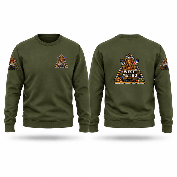 Crew Neck Sweatshirt, West Metro Drug Task Force, Police, Teamtime, Team time, sublimation, custom sports apparel, team uniforms, spirit wear, spiritwear, sports uniforms, custom shirts, team store, custom team store, fundraiser sports, apparel fundraiser