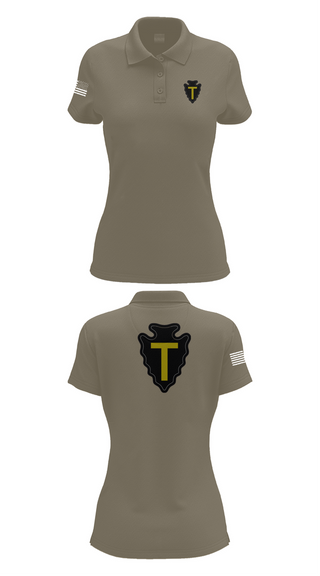 Womens Short Sleeve Performance Polo, B CO 3-141, Army, Teamtime, Team time, sublimation, custom sports apparel, team uniforms, spirit wear, spiritwear, sports uniforms, custom shirts, team store, custom team store, fundraiser sports, apparel fundraiser