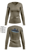 USS Jefferson City 16014759 Women's Long Sleeve V-neck Shirt - 24
