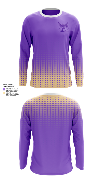The Charlotte Flights 53419611 Long Sleeve Performance Shirt 2
