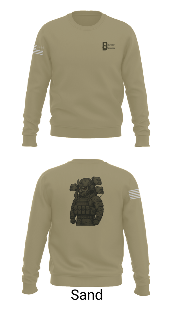 Crew Neck Sweatshirt, Deployment & Distribution Flight, , Teamtime, Team time, sublimation, custom sports apparel, team uniforms, spirit wear, spiritwear, sports uniforms, custom shirts, team store, custom team store, fundraiser sports, apparel fundraiser