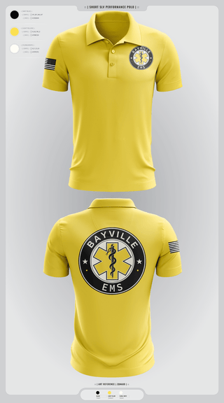 Short Sleeve Performance Polo, Bayville EMS, , Teamtime, Team time, sublimation, custom sports apparel, team uniforms, spirit wear, spiritwear, sports uniforms, custom shirts, team store, custom team store, fundraiser sports, apparel fundraiser