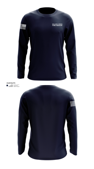 Long Sleeve Performance Shirt, Millers Creek Fire Rescue, Fire Department, Teamtime, Team time, sublimation, custom sports apparel, team uniforms, spirit wear, spiritwear, sports uniforms, custom shirts, team store, custom team store, fundraiser sports, apparel fundraiser
