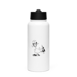 Buckaroos 96779128 Stainless Steel Water Bottle with a Straw Lid