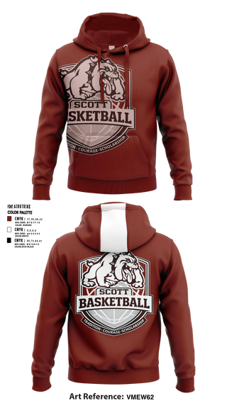 Hoodie, Toledo Scott Bulldogs, Men's Basketball, Teamtime, Team time, sublimation, custom sports apparel, team uniforms, spirit wear, spiritwear, sports uniforms, custom shirts, team store, custom team store, fundraiser sports, apparel fundraiser
