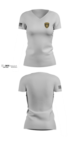 Womens Short Sleeve Vneck Shirt, Ward County Sheriff's Office, Police, Teamtime, Team time, sublimation, custom sports apparel, team uniforms, spirit wear, spiritwear, sports uniforms, custom shirts, team store, custom team store, fundraiser sports, apparel fundraiser