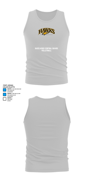 Tank Top, Hazelwood Central Hawks Volleyball, Women's Volleyball, Teamtime, Team time, sublimation, custom sports apparel, team uniforms, spirit wear, spiritwear, sports uniforms, custom shirts, team store, custom team store, fundraiser sports, apparel fundraiser