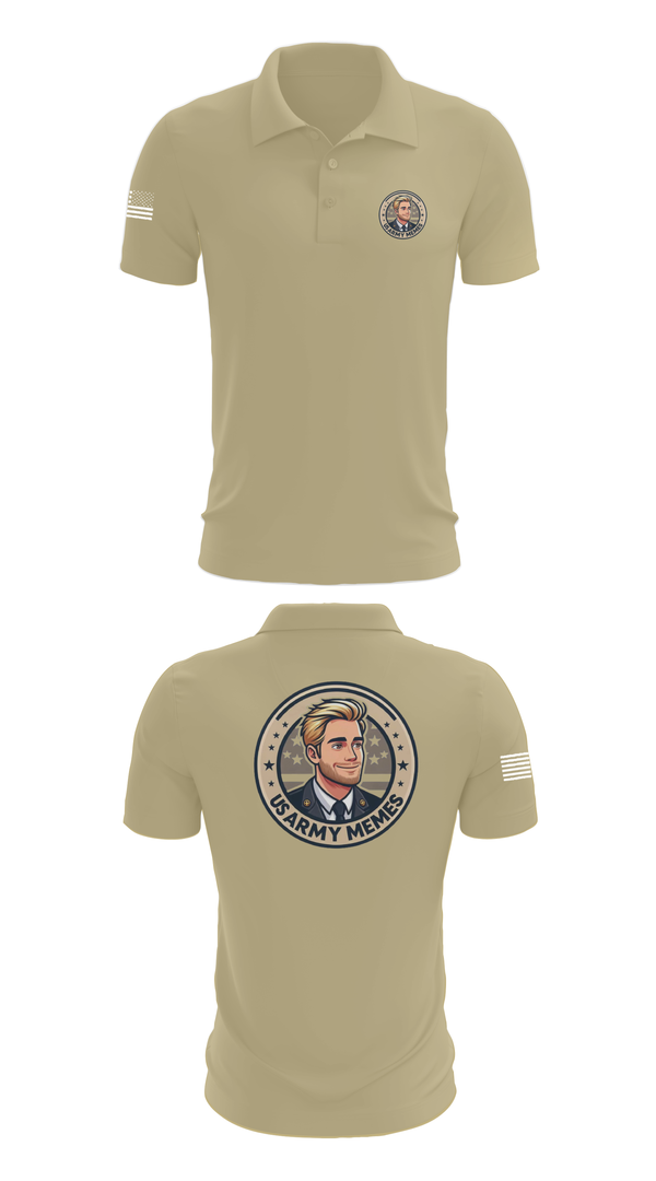 Short Sleeve Performance Polo, U.S Army memes, , Teamtime, Team time, sublimation, custom sports apparel, team uniforms, spirit wear, spiritwear, sports uniforms, custom shirts, team store, custom team store, fundraiser sports, apparel fundraiser