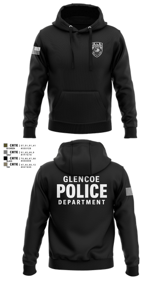 Hoodie, Glencoe Police Department, Police, Teamtime, Team time, sublimation, custom sports apparel, team uniforms, spirit wear, spiritwear, sports uniforms, custom shirts, team store, custom team store, fundraiser sports, apparel fundraiser