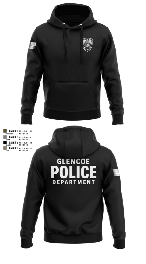 Hoodie, Glencoe Police Department, Police, Teamtime, Team time, sublimation, custom sports apparel, team uniforms, spirit wear, spiritwear, sports uniforms, custom shirts, team store, custom team store, fundraiser sports, apparel fundraiser