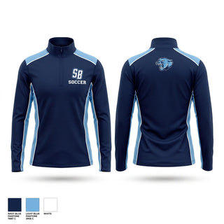 Quarter Zip Jacket, South Brunswick Cougars, Women's Soccer, Teamtime, Team time, sublimation, custom sports apparel, team uniforms, spirit wear, spiritwear, sports uniforms, custom shirts, team store, custom team store, fundraiser sports, apparel fundraiser