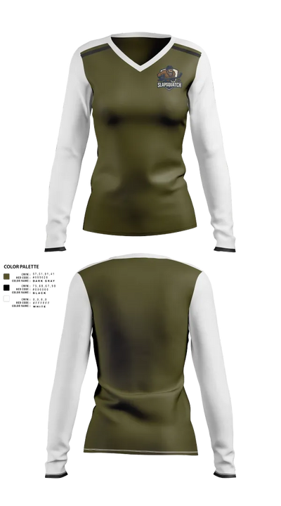 Slapsquatch 35416553 Women's Long Sleeve V-neck Shirt - 30
