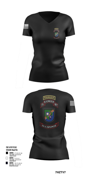 Womens Short Sleeve Vneck Shirt, 3rd/75th Ranger Regiment, , Teamtime, Team time, sublimation, custom sports apparel, team uniforms, spirit wear, spiritwear, sports uniforms, custom shirts, team store, custom team store, fundraiser sports, apparel fundraiser