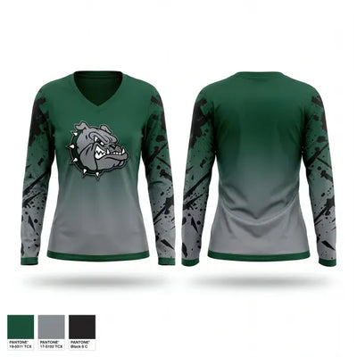 Monroe-Gregg School District 81738172 Women's Long Sleeve V-neck Shirt - 1