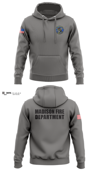 Hoodie, Madison Fire Department, Fire Department, Teamtime, Team time, sublimation, custom sports apparel, team uniforms, spirit wear, spiritwear, sports uniforms, custom shirts, team store, custom team store, fundraiser sports, apparel fundraiser
