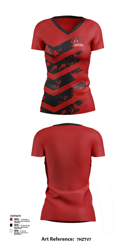 Womens Short Sleeve Vneck Shirt, Reading Red Knights Soccer, Women's Soccer, Teamtime, Team time, sublimation, custom sports apparel, team uniforms, spirit wear, spiritwear, sports uniforms, custom shirts, team store, custom team store, fundraiser sports, apparel fundraiser